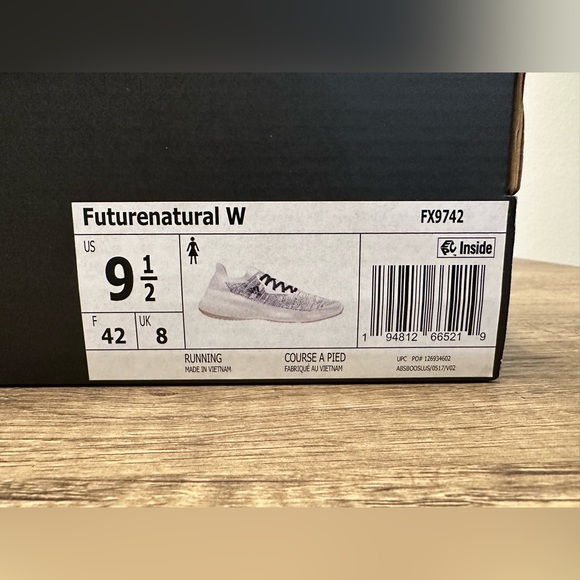 Adidas Futurenatural Sneakers, Cloud White, Core Black Women\'s Size 9.5 NIB